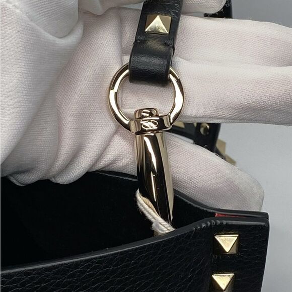 Valentino Garavani Rockstud Small East-West Leather Tote Bag - Picture 10 of 13